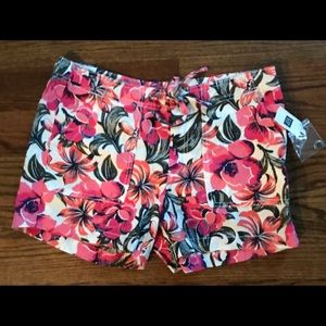 Gap Tropical Beachy NEW Linen Casual Shorts Drawstring NEW SZ 0